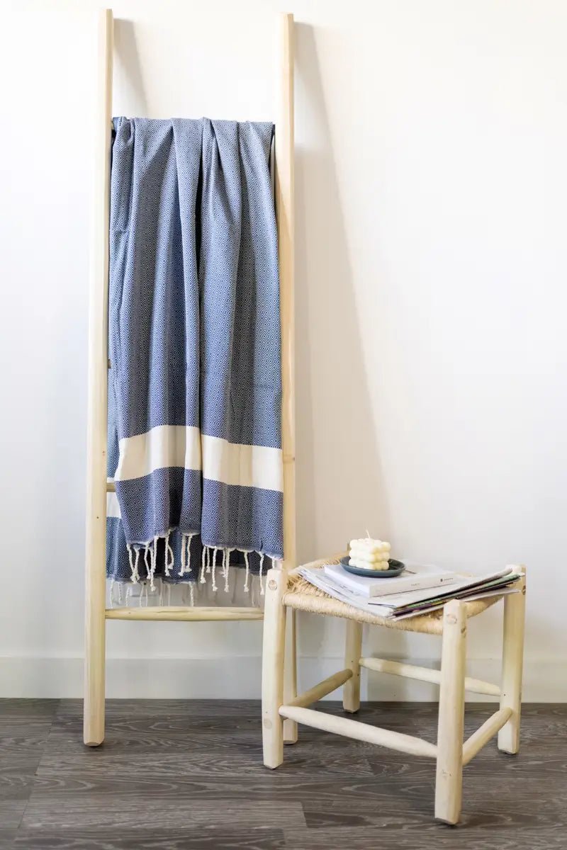 Fouta Towels For Spa &amp; Beach | Sky Blue Diamond - BY THE PEOPLE SHOP | PAUSE MORE, LIVE MORE