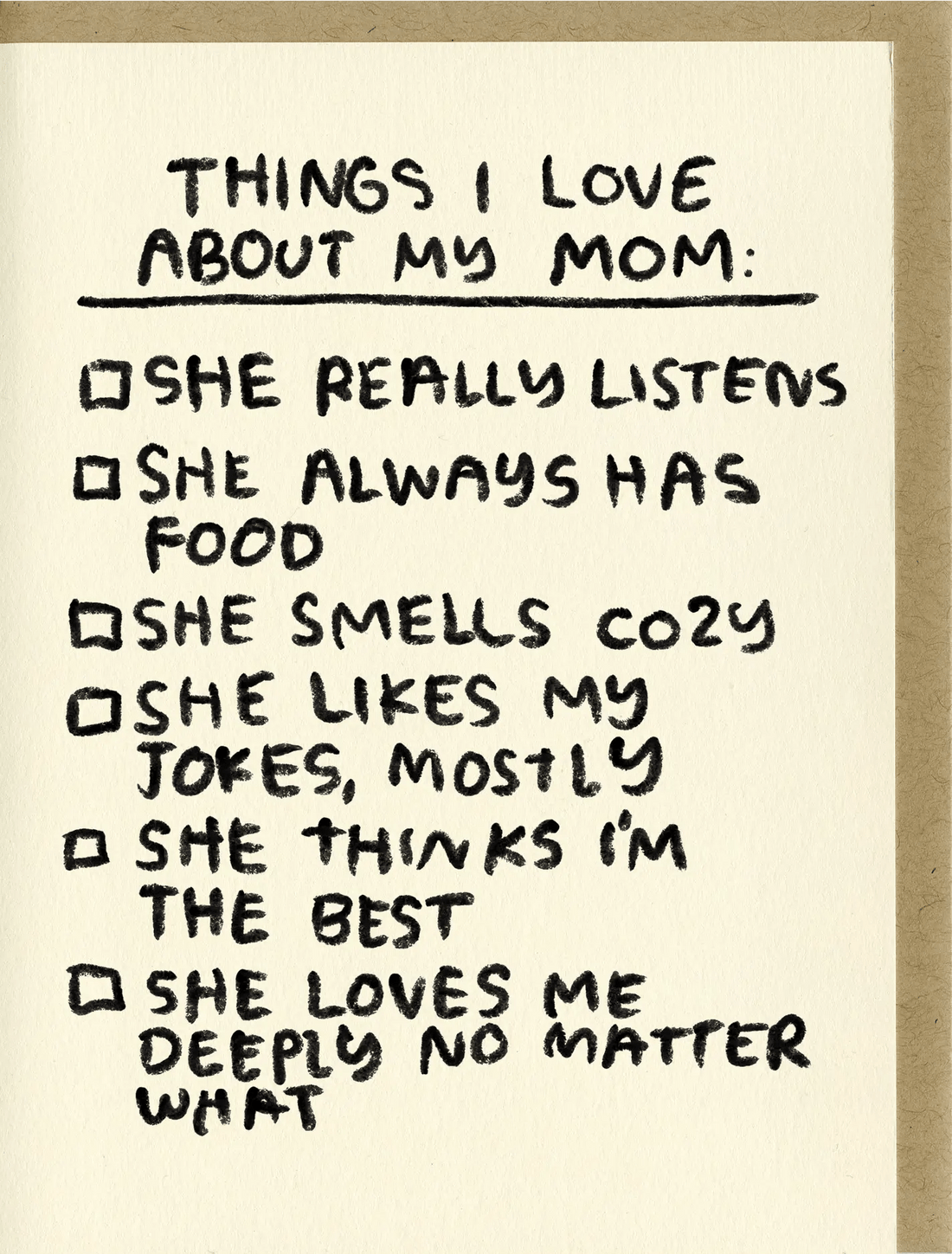 Things I Love Checklist - BY THE PEOPLE SHOP