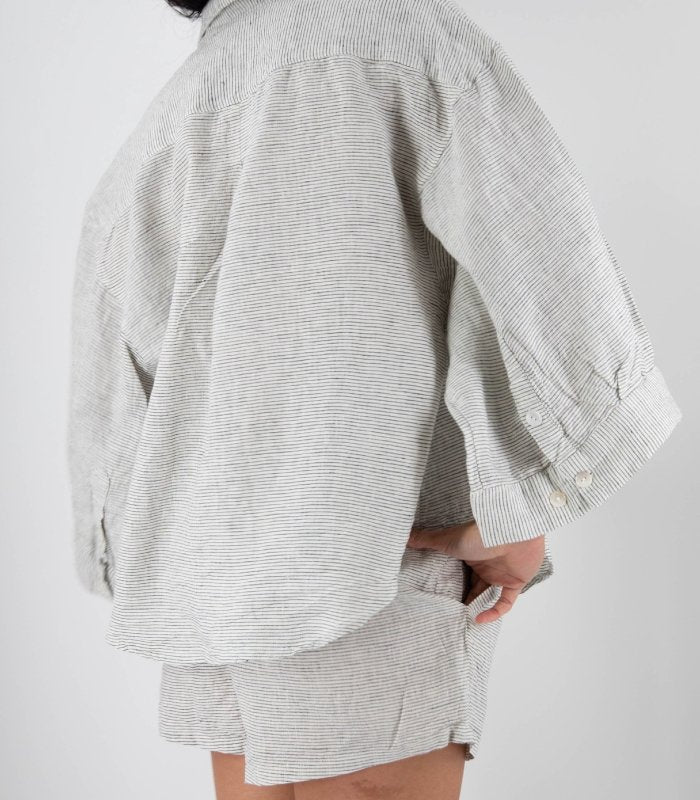 Carrie Linen Sleepwear Set (SMALL) - BY THE PEOPLE SHOP