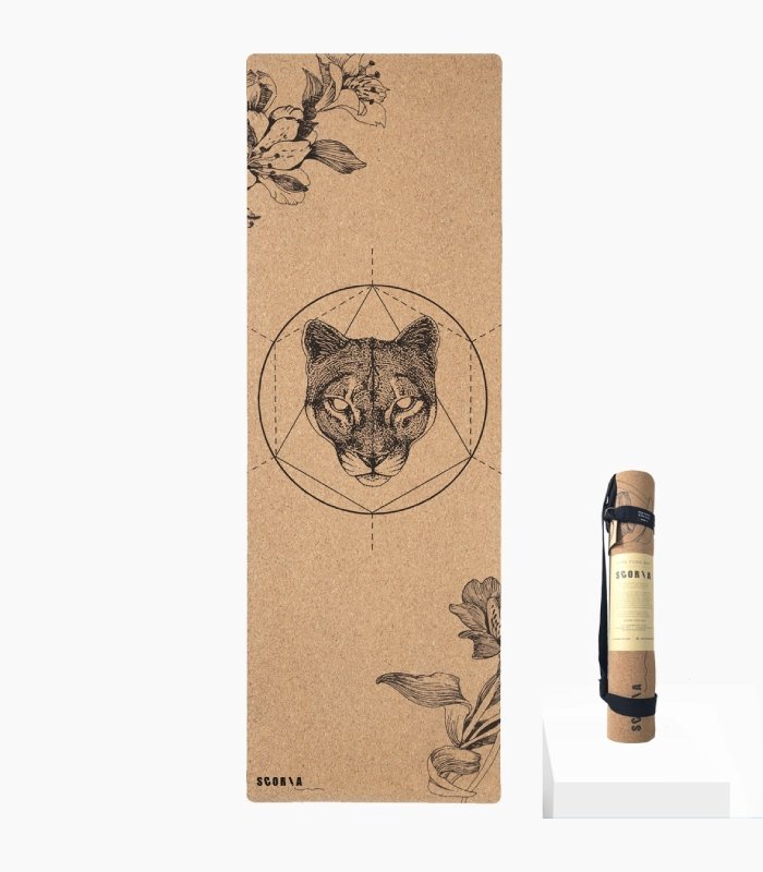 Mountain Lion Cork Yoga Mat - BY THE PEOPLE SHOP | PAUSE MORE, LIVE MORE