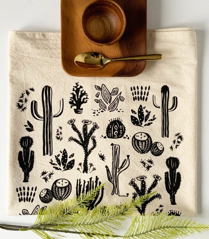 Cactus Tea Towel - BY THE PEOPLE SHOP
