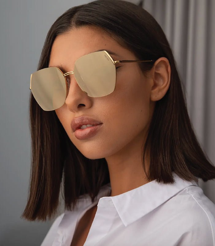 Gold Chelsie Sunglasses - BY THE PEOPLE SHOP | PAUSE MORE, LIVE MORE