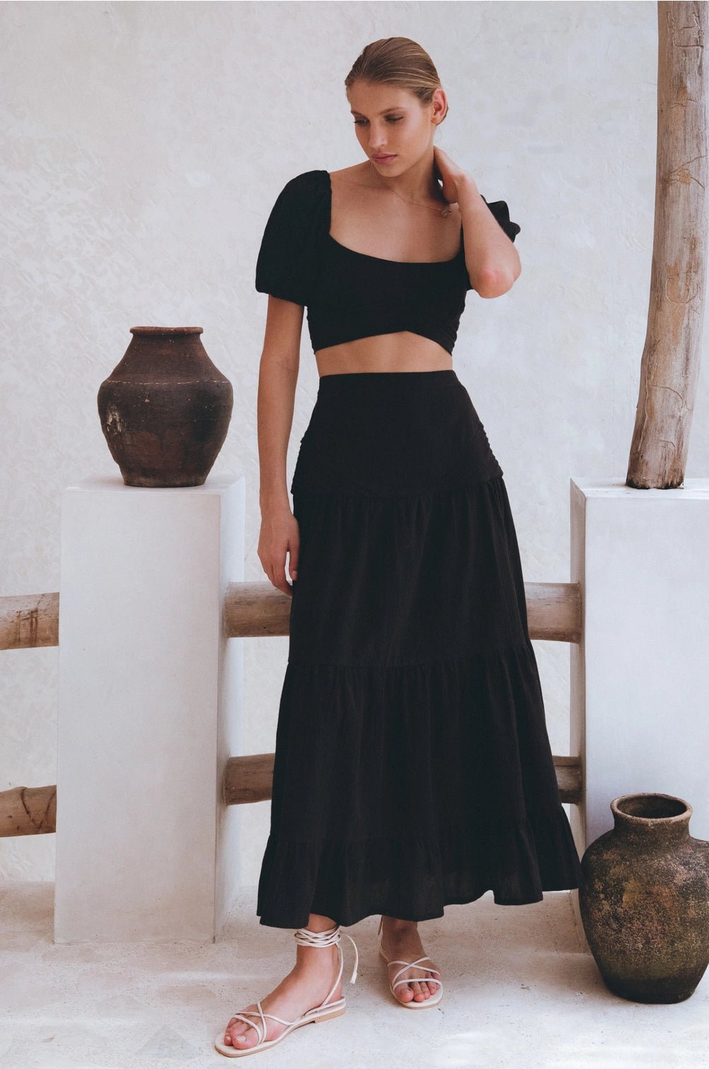 Black Casablanca Voluminous Skirt - BY THE PEOPLE SHOP | PAUSE MORE, LIVE MORE